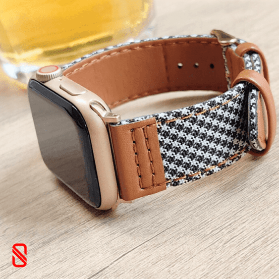 بند اپل واچ چرم و جین Leather & Jean طرحدار